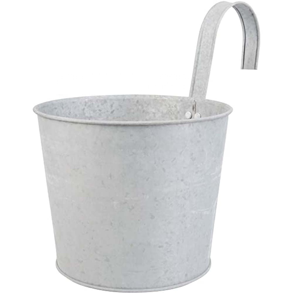 Garden Galvanized Metal Raised Garden Iron Flower Pot Rectangular Planter Gardening Plant Pot modern metal flower pots and vases