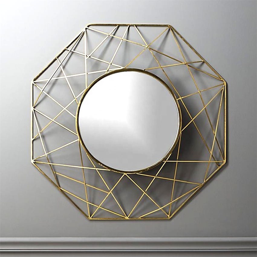 round mirror Christmas decoration supper wall decor Aluminum Mirror Antique Style round wall mirror decoration