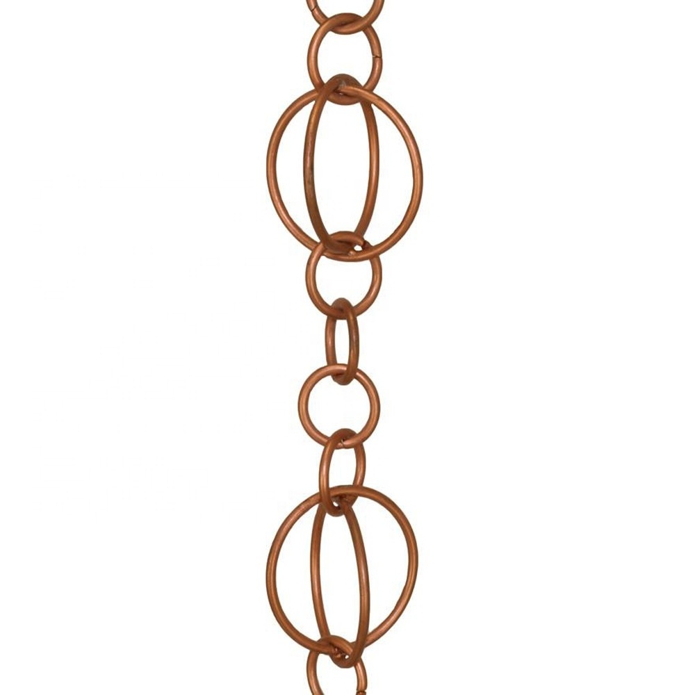 Copper Umbrella Cup Design Rain Chain fashion design simple gold chain copper rain chain