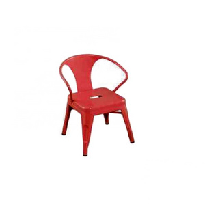 vintage metal indoor outdoor garden chair wrought iron chairs Vintage Baby Red Color garden chairs for sale