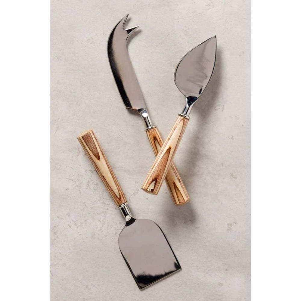 Wholesale Good quality stainless steel Gold Plated Matt cheese Slicer set With New Amazing Metal Flat Gold outline  handle