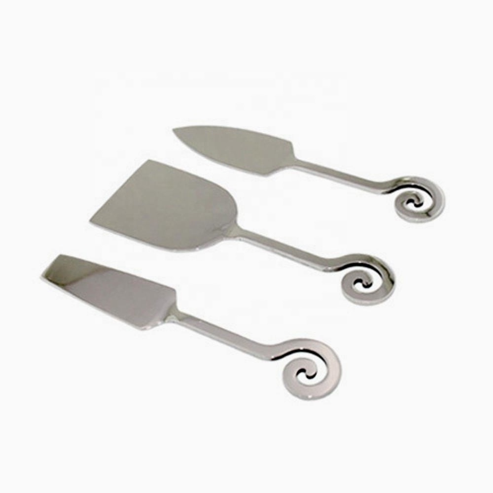 Stainless Steel Spiral End Cheese Set cute knives set Stainless Steel Cheese Slicer Cutter Cheese Spreader and Knife Set