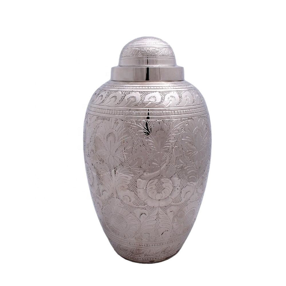 Full Embossed Floral Cremation Urn for Adult brass cremation urns antique brass  cremation urn Cadaver Coffin Funeral Body Bag