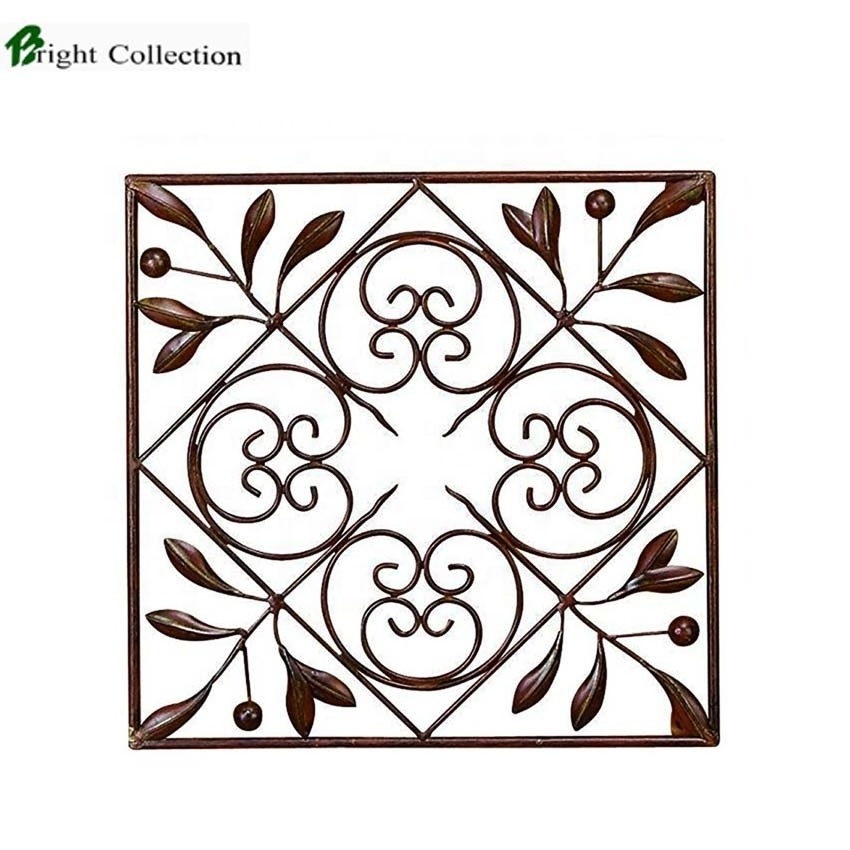 Indian wrought iron tree metal wall art decor Iron Metal Wall Art Decor metal flower wall decoration