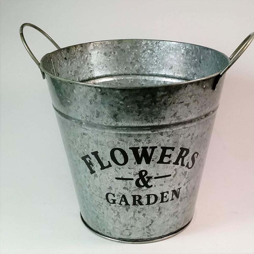 Garden Galvanized Metal Raised Garden Iron Flower Pot Rectangular Planter Gardening Plant Pot modern metal flower pots and vases