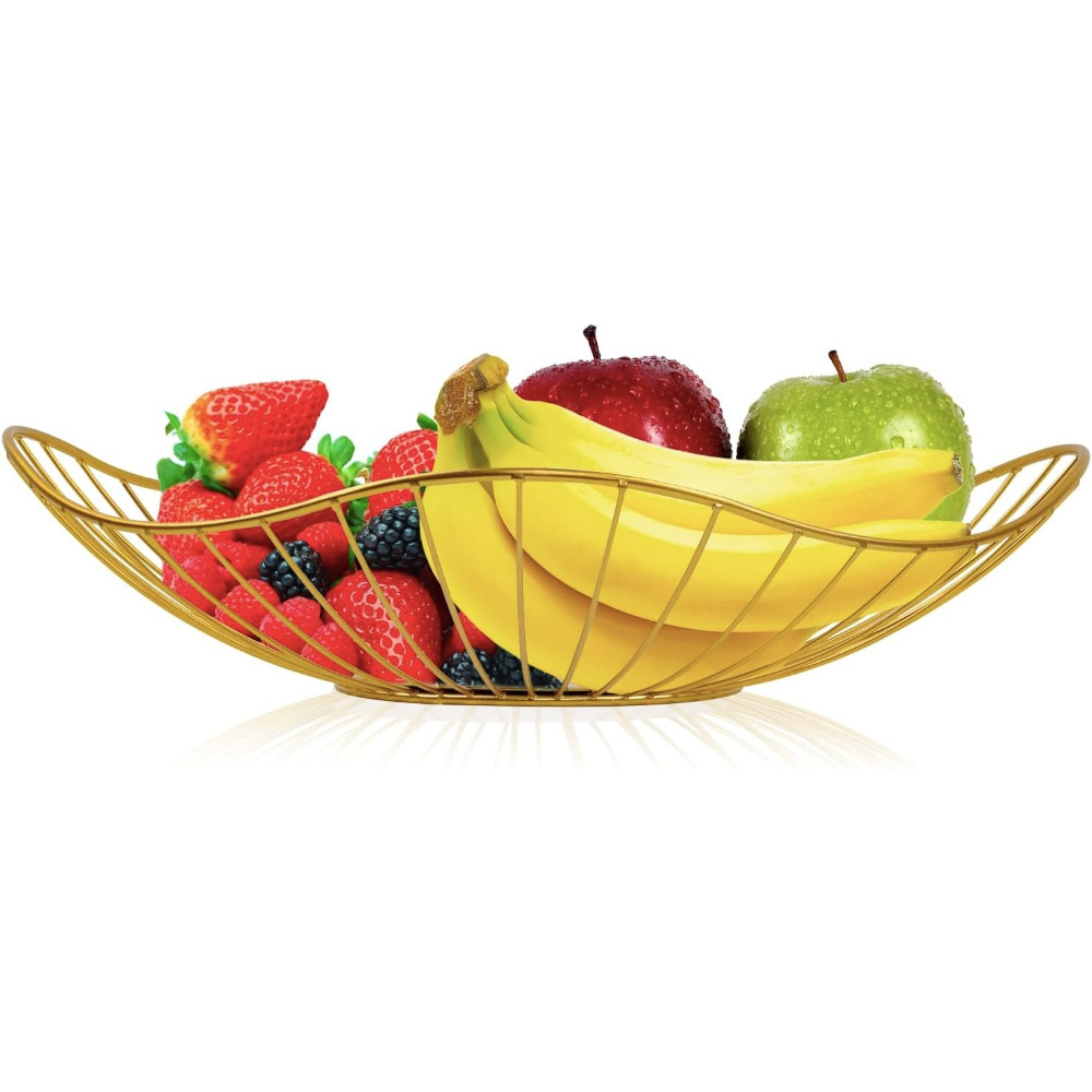 High Selling Manufactured in India at Lowest Price Luxury 3 Tier Metal Copper Plated Wire Iron Fruit Basket for Hotel Home Table