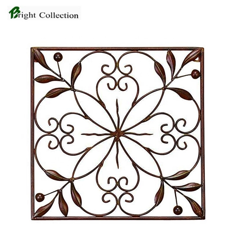 Indian metal wall art metal flower wall decoration Rustic Metal Wall Art Decor decorations for homes