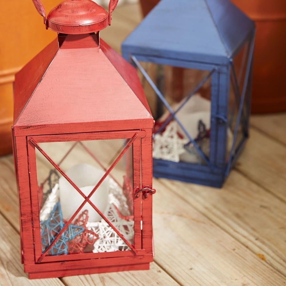 Decorative Lantern with Stand rope light lantern Christmas decoration candle holder lanterns and candle jars