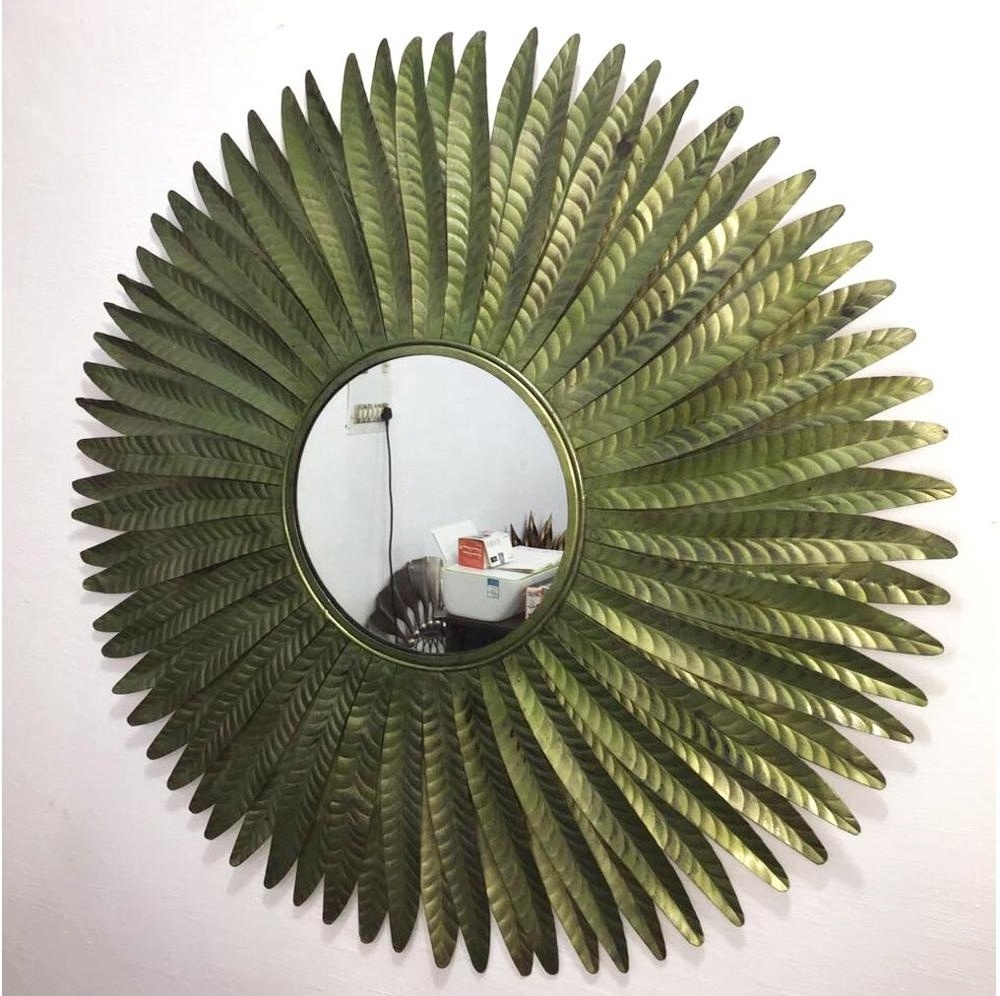 metal framed decorative wall mirror designer wall mirror wall decoration for home Metal framed with mirror cutting