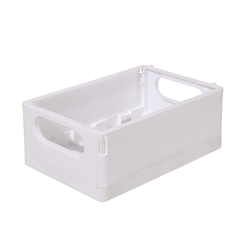 collapsible mini foldable stackable plastic storage crate basket box container for Home Kitchen Bedroom Bathroom Office