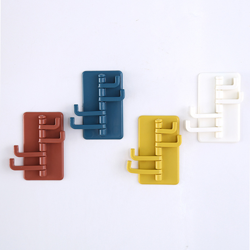 Multifunctional self adhesive plastic wall wall-mounted hanger hat  belt glasses hook coat racks for bathroom kitchen home