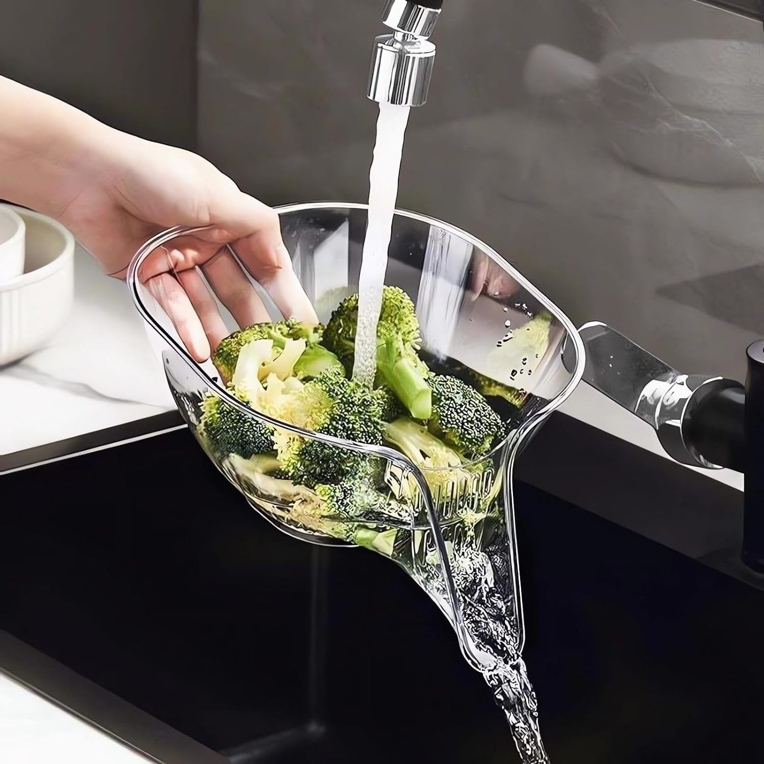 kitchen sink multi-functional drain basket drainer bowl pasta strainer with spout filter fruit cleaning washing bowl