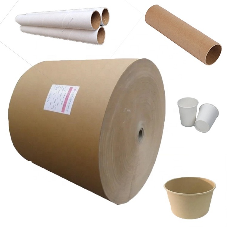 Optimal Price Customized Brown Jumbo Kraft Paper Roll 360-420 GSM  Uncoated Wood Pulp Core Board Crafts Making Print Core Paper