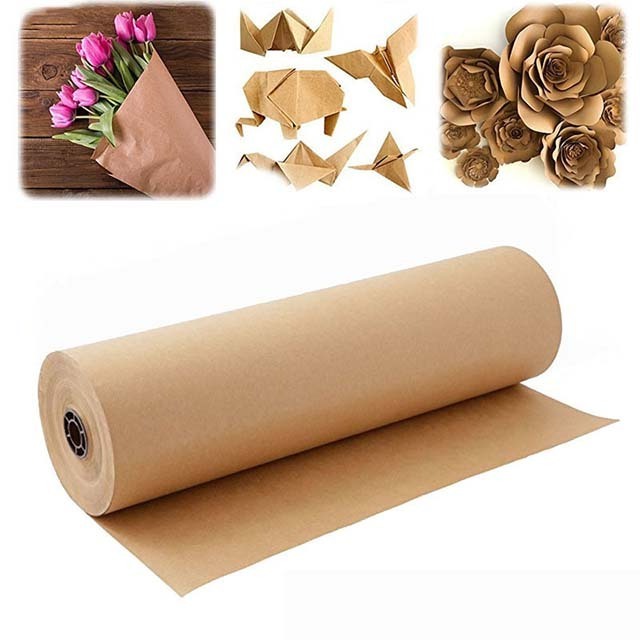 Optimal Price Customized Brown Jumbo Kraft Paper Roll 360-420 GSM  Uncoated Wood Pulp Core Board Crafts Making Print Core Paper