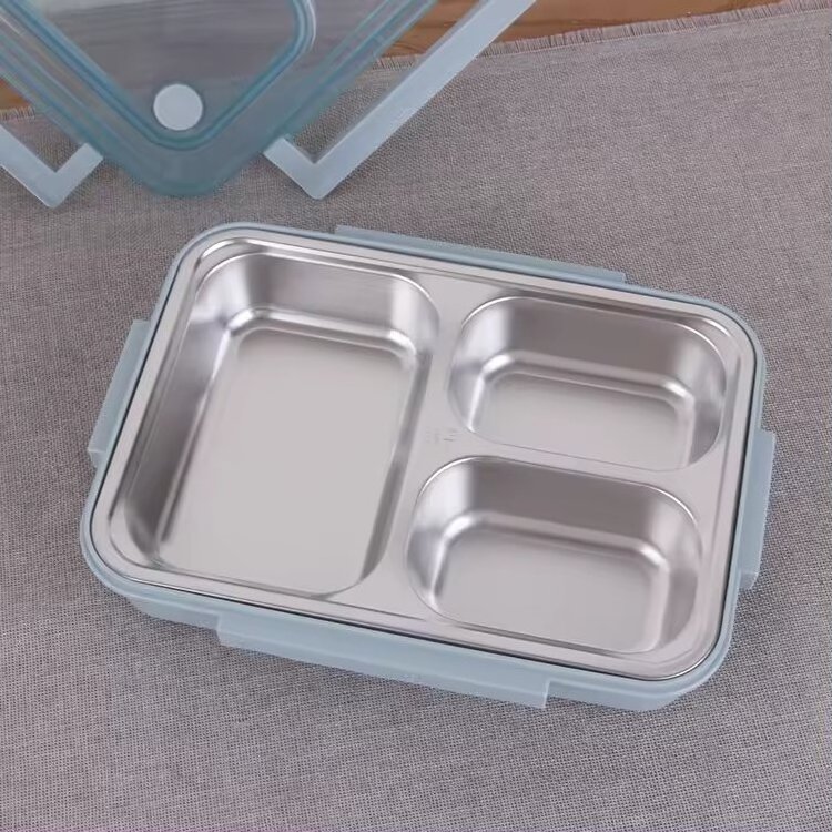 Children's bento box sealed and leak proof 304 stainless steel lunch box food container storage box