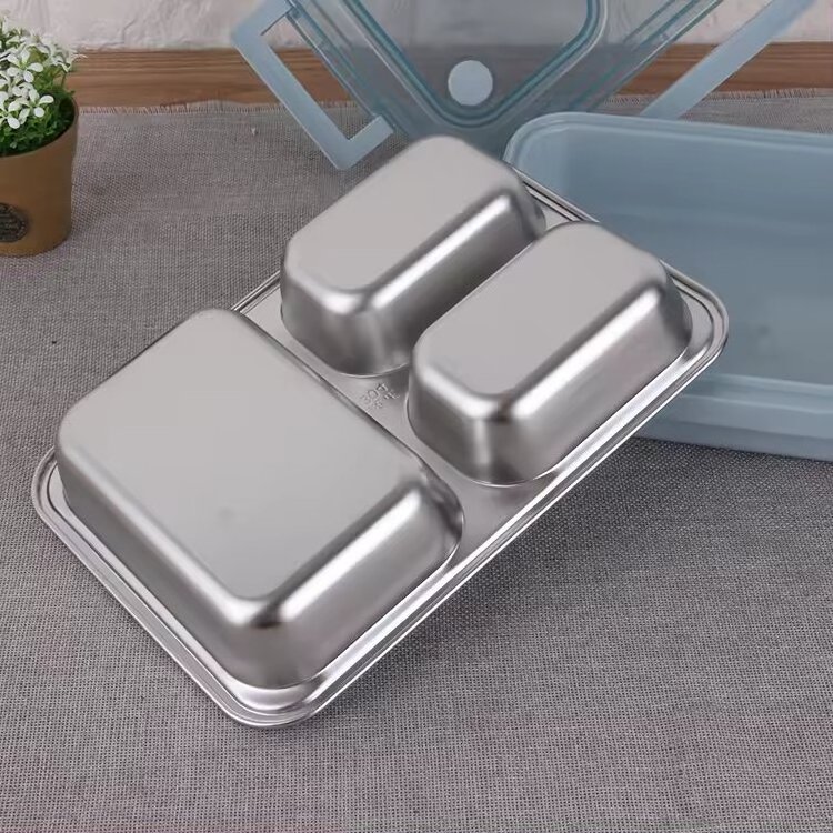 Children's bento box sealed and leak proof 304 stainless steel lunch box food container storage box