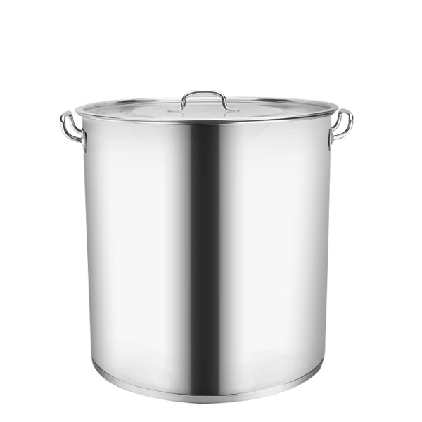 Stainless steel 120 gallon stock pot with lids