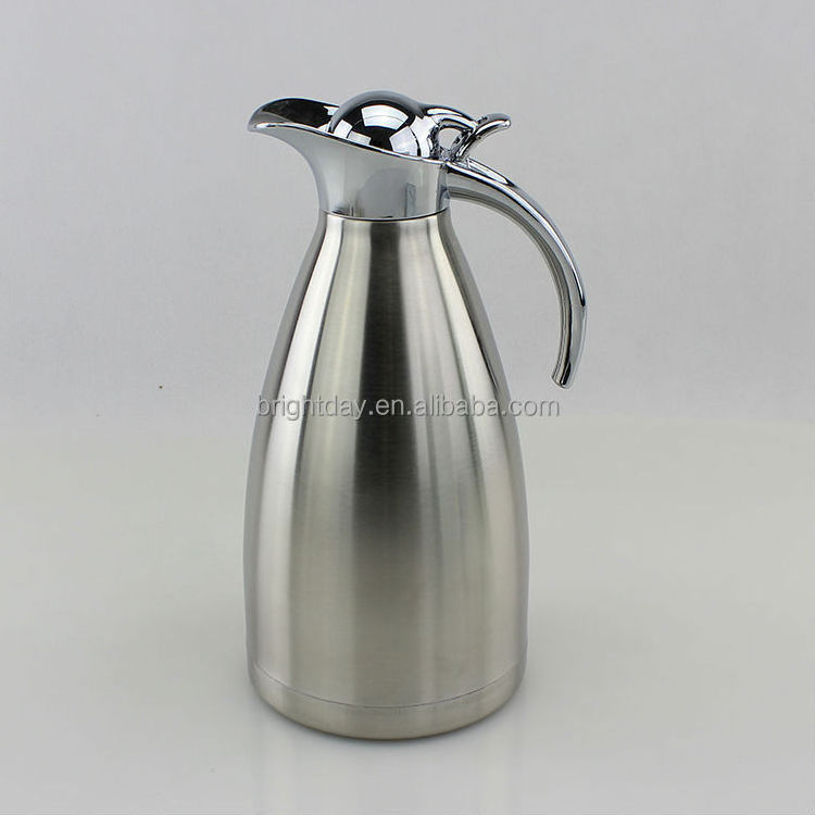 New design kitchenware stainless steel vacuum coffee jug 1.0/1.5/2.0 Liter water jug