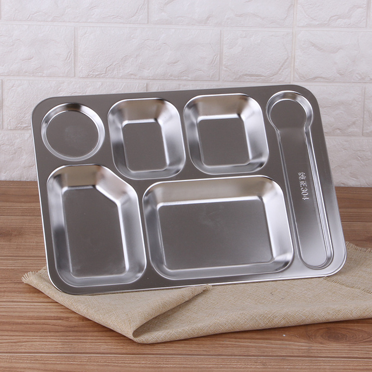 School serving tray hot sale mess tray Stainless steel 304 tray