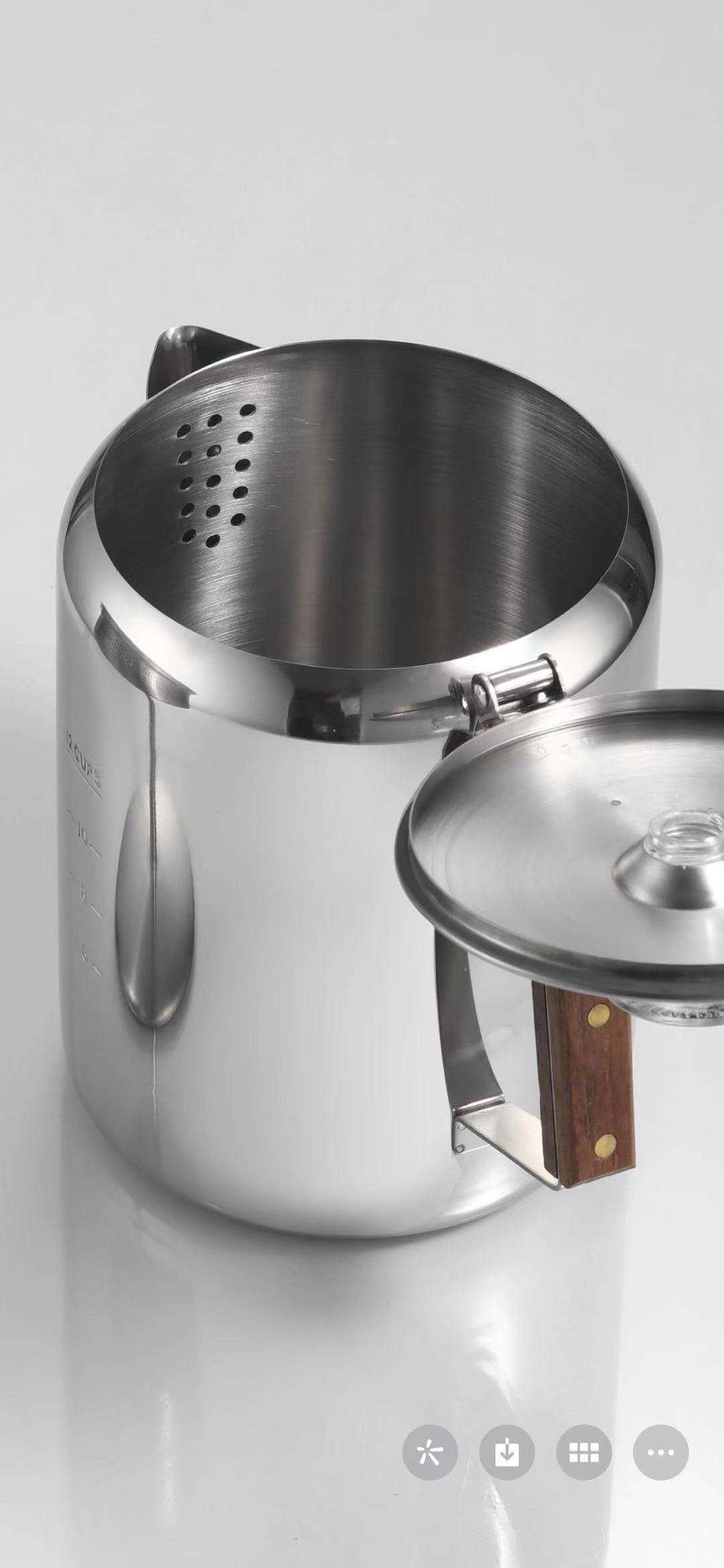 Espress Outdoor Stainless steel Stovetop 3/6/9/12 Cup Camping Coffee Percolator