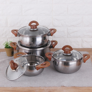 Wholesale Kitchen Ware Stainless Steel Cooking Pot Set Stainless Steel Soup Pot Set Kinox Cookware Ollas