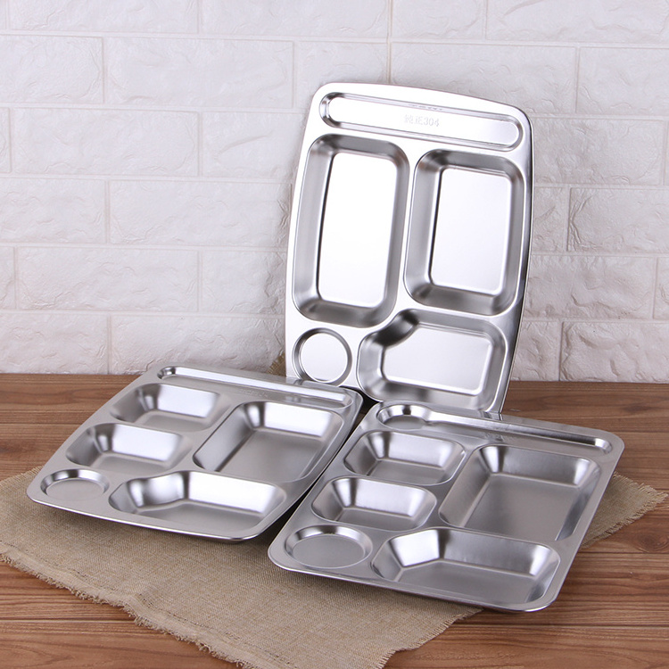 School serving tray hot sale mess tray Stainless steel 304 tray