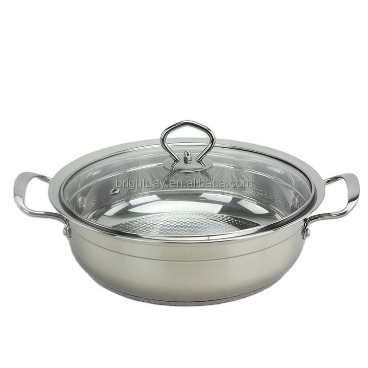 28cm Stainless steel hot pot for induction cooker pot