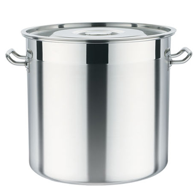 Chaoan pot factory wholesale stainless steel high capacity stock pot with lid soup pot for restaurant hotel