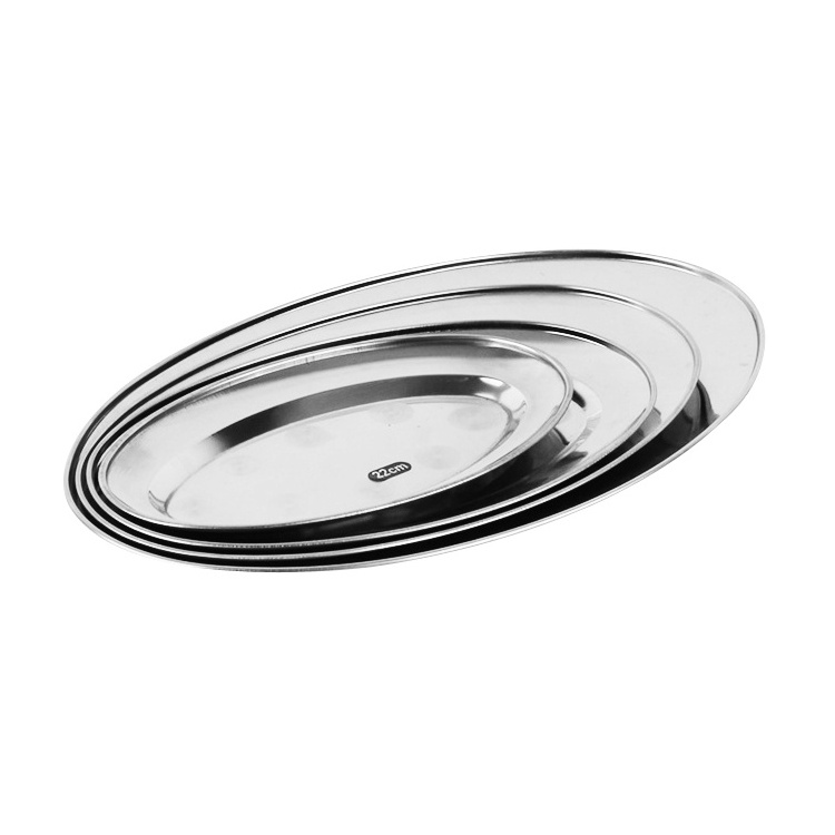 egg shape plate for home hotel restaurant stainless steel oval plate