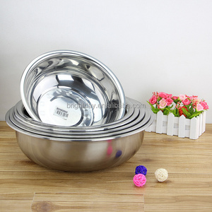 Factory direct sale 24-36cm vegetables wash basin stainless steel metal soup basin mixing bowls