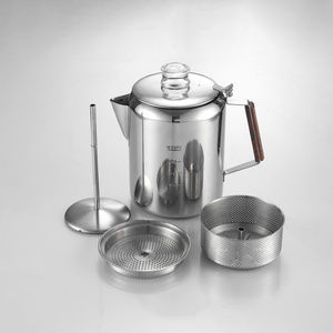 Espress Outdoor Stainless steel Stovetop 3/6/9/12 Cup Camping Coffee Percolator