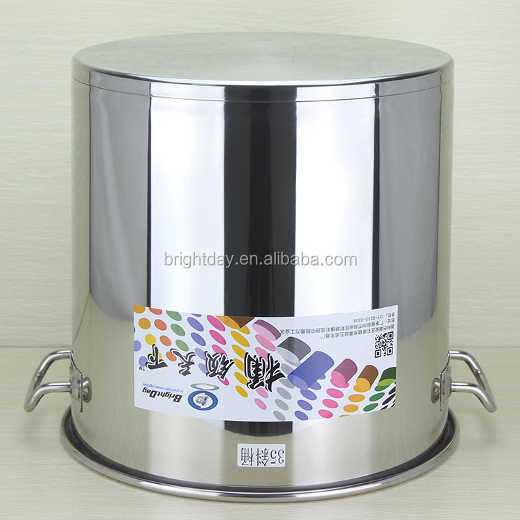 Stainless steel 120 gallon stock pot with lids