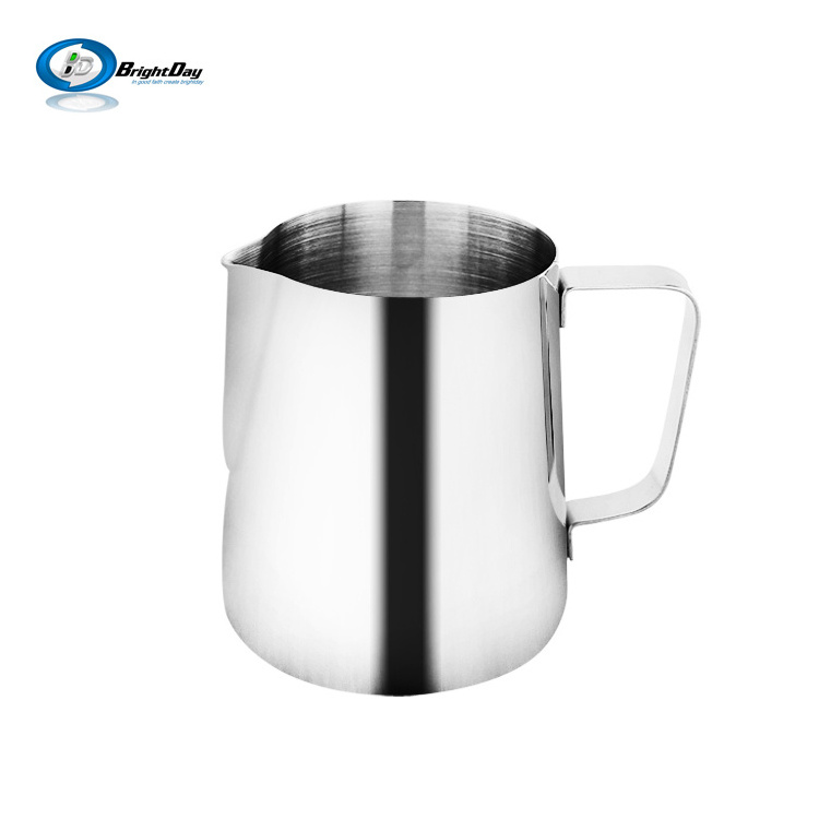 Kitchen tool 304 stainless steel coffee mug latte maker spout frothing steaming coffee jug milk pitcher