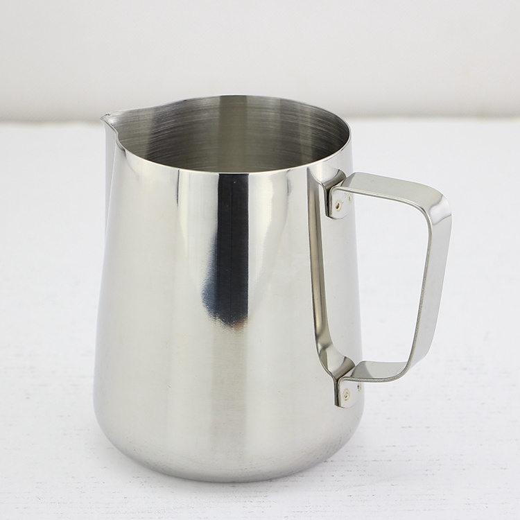 Kitchen tool 304 stainless steel coffee mug latte maker spout frothing steaming coffee jug milk pitcher