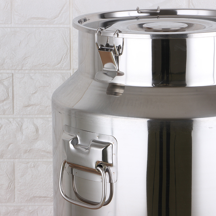 Wholesale sealed barrel stainless steel oil drum storage tank stainless steel milk container with lid