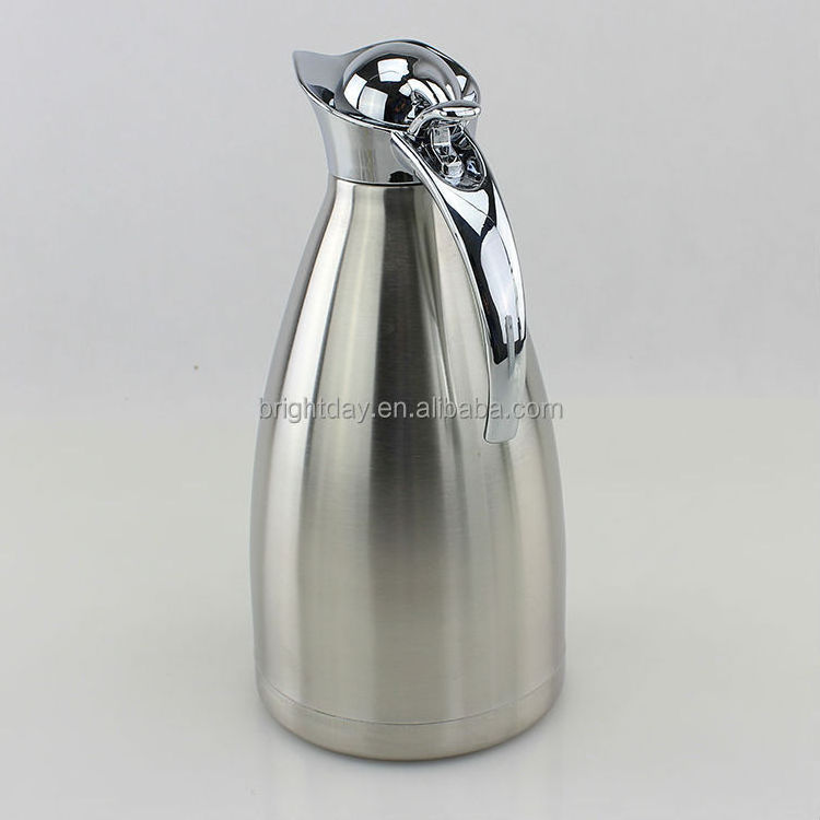 New design kitchenware stainless steel vacuum coffee jug 1.0/1.5/2.0 Liter water jug