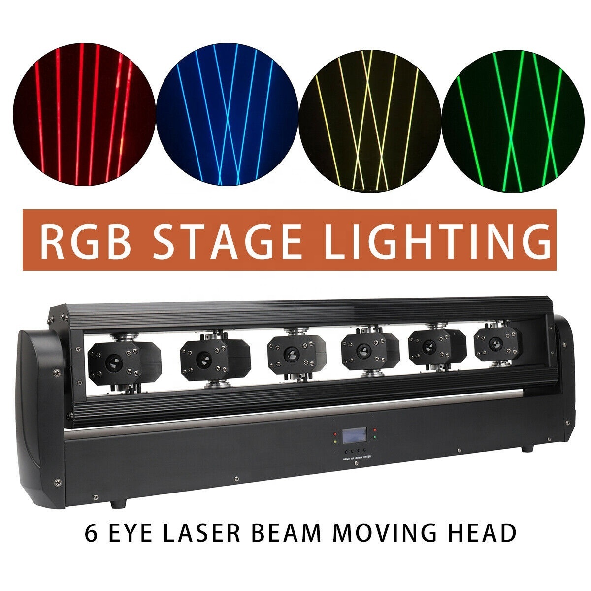 6 Eyes RGB Full Color Beam Moving Head Swing Laser Light for DJ Night Club Disco Lazer Light