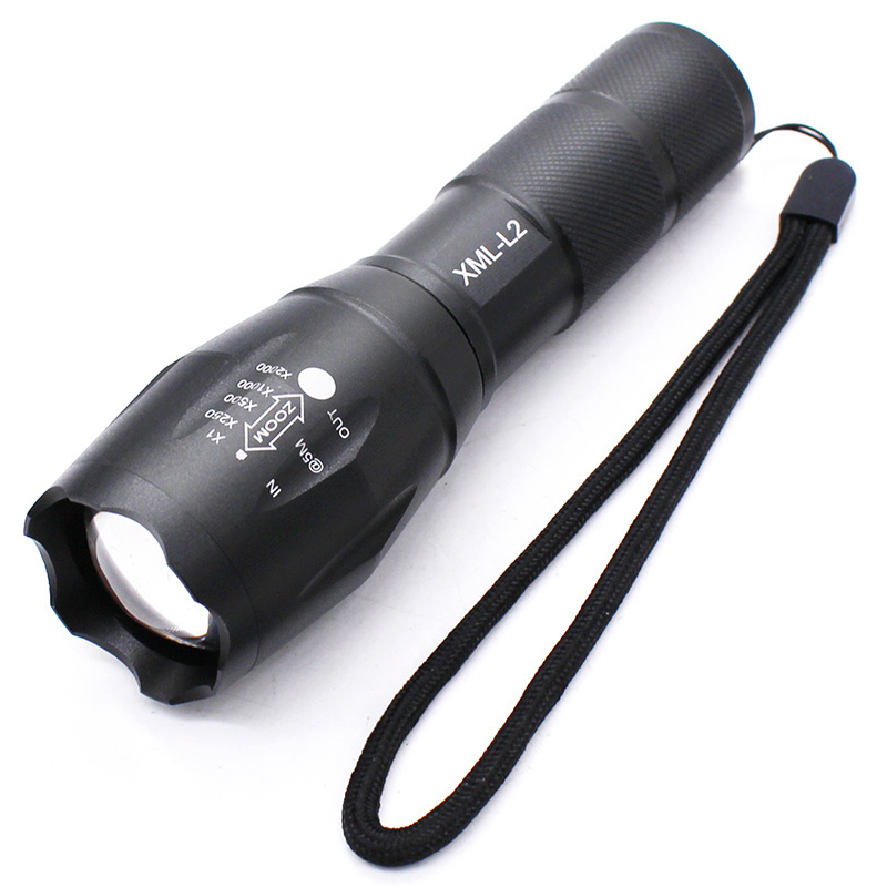 Waterproof Outdoor Gear 5Modes Self Defense Zoomable Emergency LED Flashlight for Camping Accessories