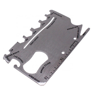 18 In 1 Best Gifts EDC Survival Gear Stainless Steel Multitool Credit Card for Quick Repairs Emergencies