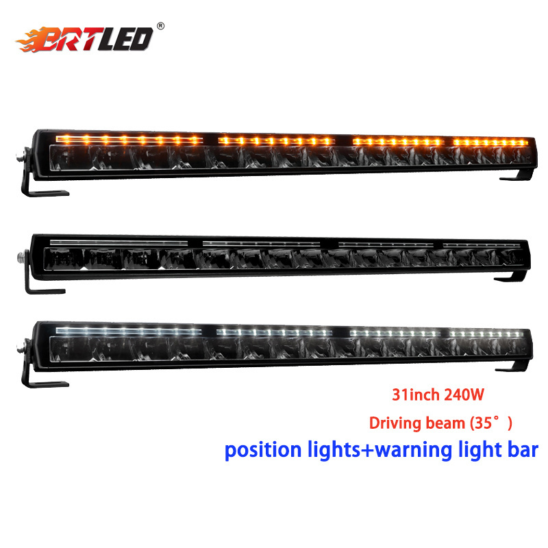 BRTLED Ultra Slim 240w led warning light bar Patented 31 Inch Signal Warning Car Light Offroad Led Light Bar 240w led warning li