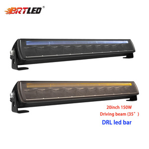 BRTLED 20inch bars light led 150w uv bar white amber drl led lights for car offroad truck 4X4 roof light bar