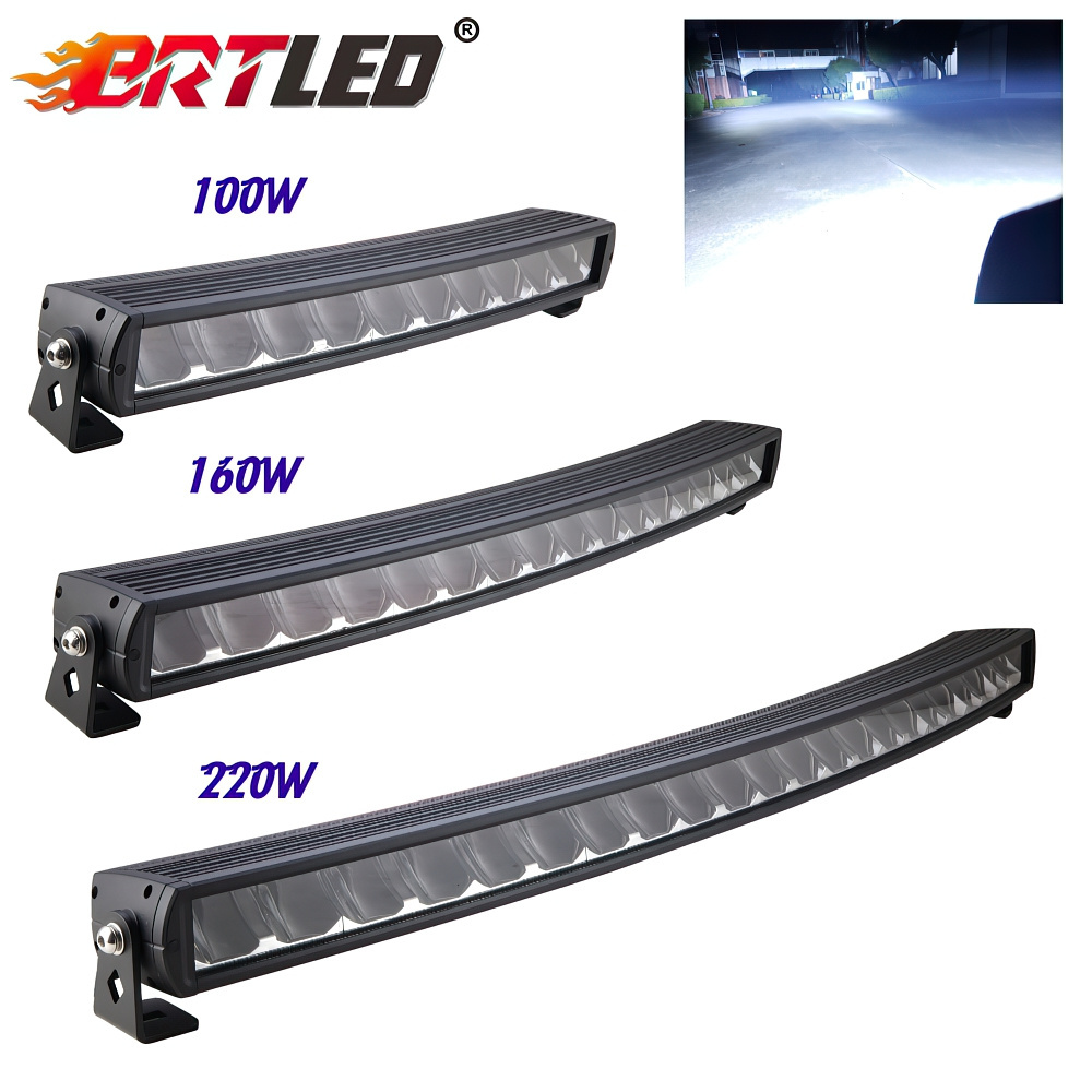 43inch LED curved light bar with vertical park light 220W R112 barra 4x4 roof bumper led off road light bar