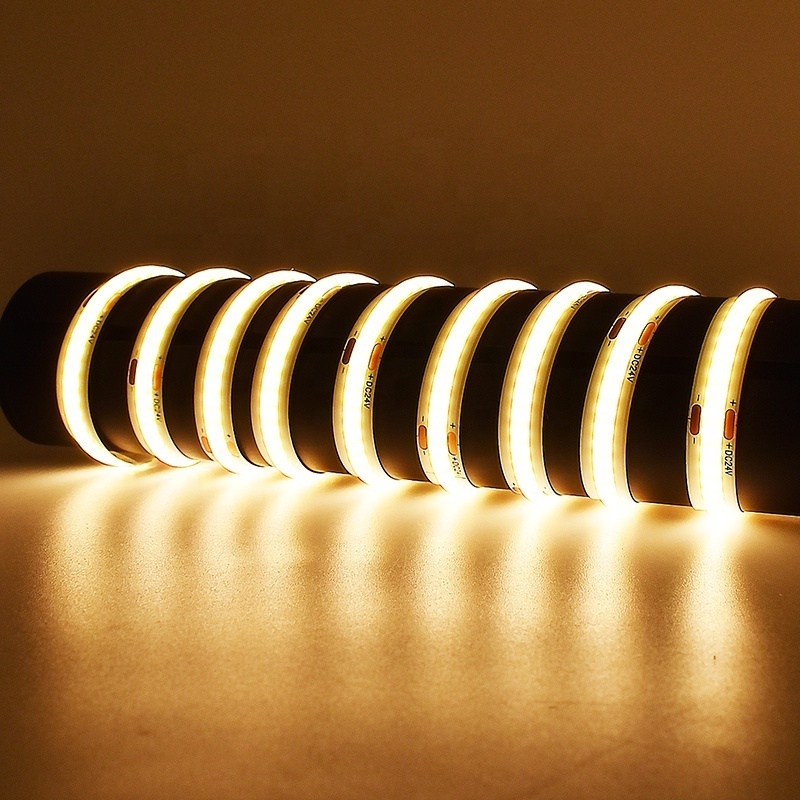 high density no led dot FOB led strip 24V 320 led/m flexible COB led strip light