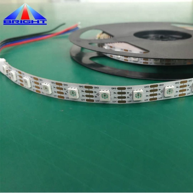 WS2815 addressable Colorful rgb led light IC built in SMD5050 digital 60led 60pixels led strip light