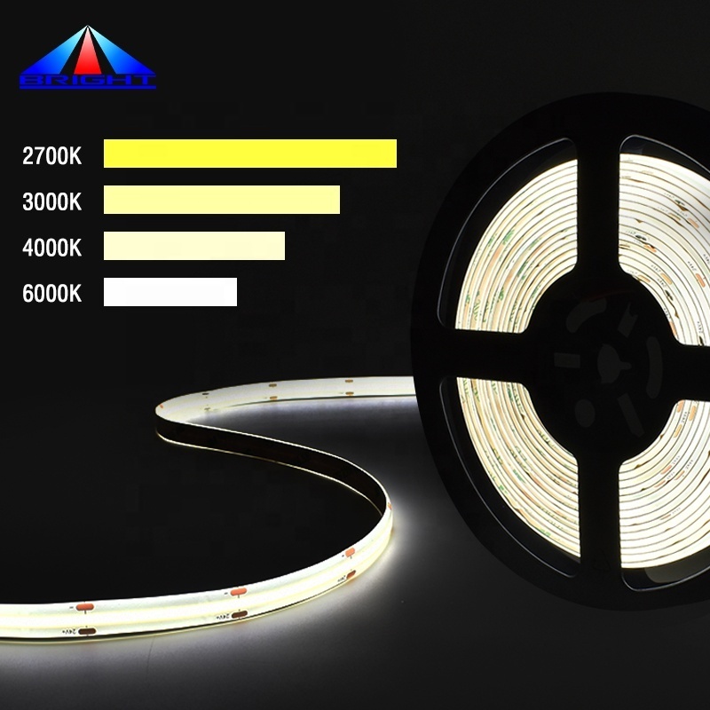 high density no led dot FOB led strip 24V 320 led/m flexible COB led strip light