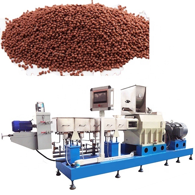 automatic extruded floating fish feed making machine production line catfish food producing double screw extruder machines