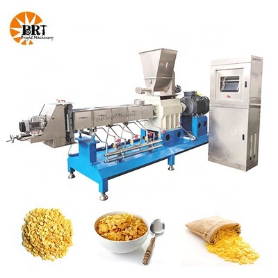 automatic breakfast cereal corn flakes extruder production line corn flake making processing machine