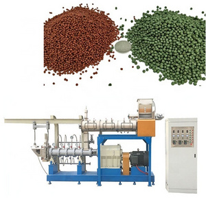 automatic extruded floating fish feed making machine production line catfish food producing double screw extruder machines