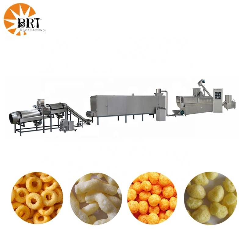 slanty snack bar twin screw extruder prices  corn chips snacks food making machine snack food extrusion machine