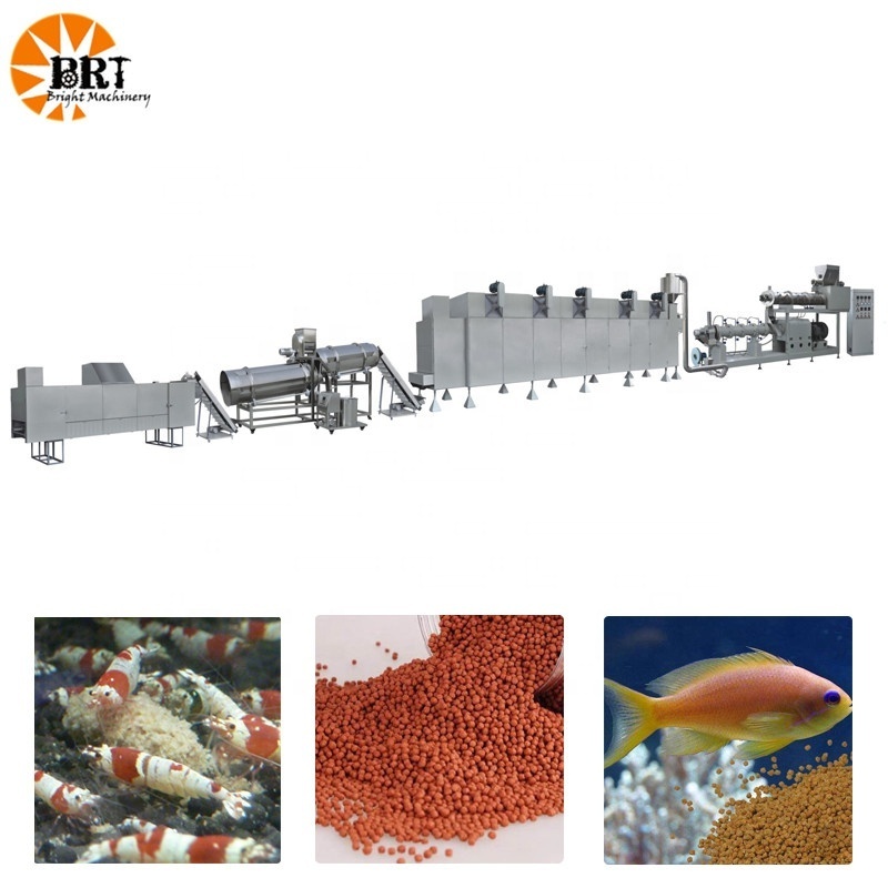 automatic fish feed food pellets machine production line fish feed processing extruder equipment supplier